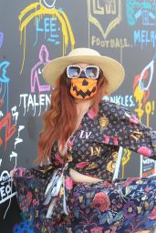 Phoebe Price - Shows Off Her Halloween Face Mask 10/08/2020