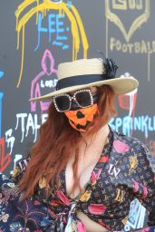 Phoebe Price - Shows Off Her Halloween Face Mask 10/08/2020