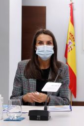 Queen Letizia - Meeting With the Spanish Committee of Representatives of People With Disabilities in Madrid 10/27/2020