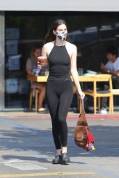 Scout Willis in Black Tights and Top at Coffee Bean in Los Feliz 10/17/2020
