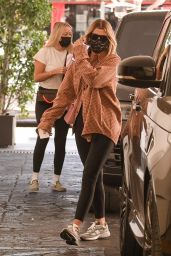 Sofia Richie in a Plaid Shirt - Beverly Hills 10/28/2020