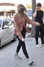 Sofia Richie in a Plaid Shirt - Beverly Hills 10/28/2020