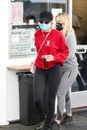 Sofia Richie in Tigts and Red Sweatshirt - Beverly Hills 10/27/2020