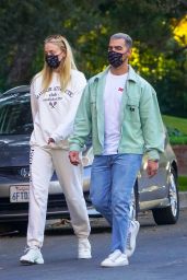 Sophie Turner and Joe Jonas Walk Around the Neighborhood in LA 10/27/2020