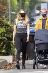 Sophie Turner - Out With Her Baby in LA 10/07/2020