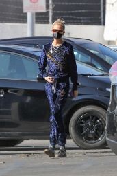 Stella Maxwell in a Gucci Velour Tracksuit - LA 10/27/2020