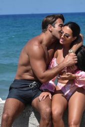 Yazmin Oukhellou and James Lock - Beach in Cyprus 10/24/2020