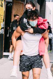Addison Rae - Piggy Back Ride From Bryce Hall After Workout at Dogpound 11/12/2020