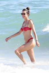 Alessandra Ambrosio in a Red Bikini 11/07/2020