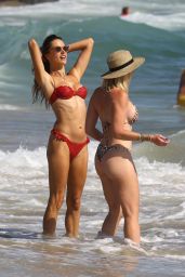 Alessandra Ambrosio in a Red Bikini 11/07/2020