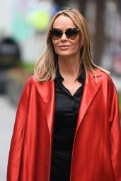 Amanda Holden Wearing Marina Rinaldi Duster Coat - London 11/30/2020