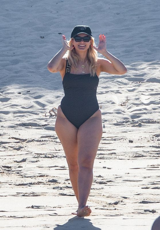 Bebe Rexha in a Black Swimsuit - Cabo 11/04/2020