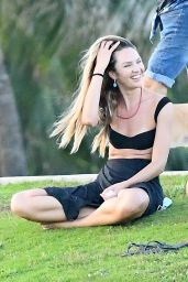 Candice Swanepoel at a Park in Miami 11/01/2020
