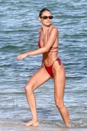 Candice Swanepoel in a Red Bikini 11/16/2020