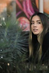 Chloe Bennet on the Set of 'Extra' in Los Angeles, Sept. 2014 • CelebMafia