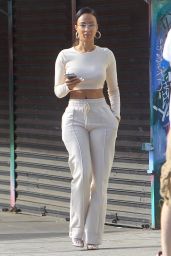 Draya Michele in an All White Ensemble in West Hollywood 11/18/2020