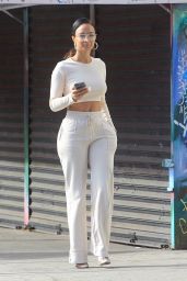 Draya Michele in an All White Ensemble in West Hollywood 11/18/2020