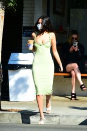 Eiza Gonzalez in a Lime Green Dress - Los Angeles 11/18/2020