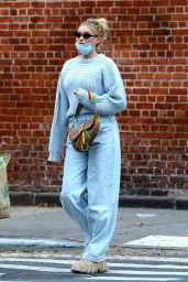 Elsa Hosk  in a Baby Blue Ensemble - New York 11/05/2020