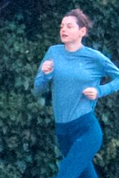 Emma Corrin - Jogging at a Park in London 11/13/2020