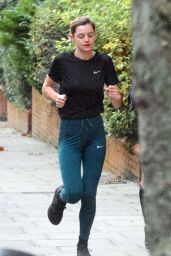 Emma Corrin - Jogging in London 11/16/2020