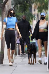 Hailey Bieber and Kendall Jenner at Zinque Cafe in West Hollywood 11/05/2020