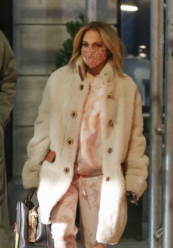 Jennifer Lopez in Warm Coat -  New York 11/24/2020