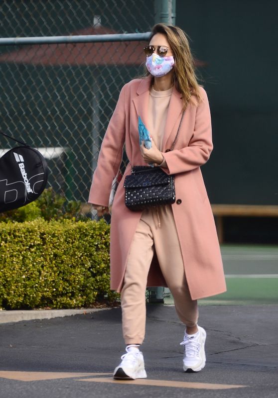 Jessica Alba - Leaving a Tennis Lesson in LA 11/08/2020
