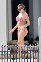 Larsa Pippen in a Pink Snakeskin Bikini in Ft. Lauderdale 11/10/2020