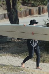 Leighton Meester - Surfing in Malibu 11/20/2020