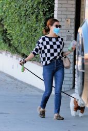 Lucy Hale in a Stylish Outfit - Walking Her Dog in LA 11/12/2020