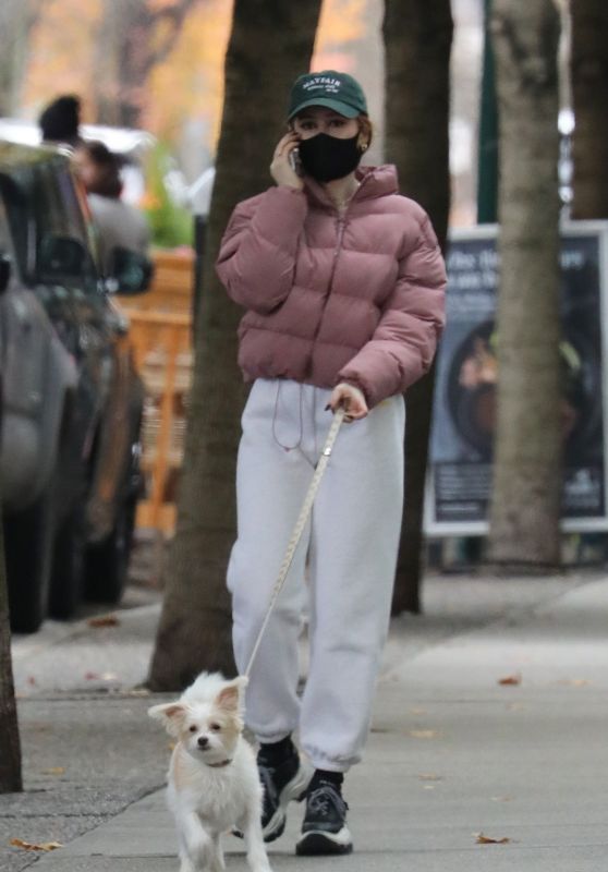 Madelaine Petsch - Walking Her Dog in Vancouver 11/11/2020