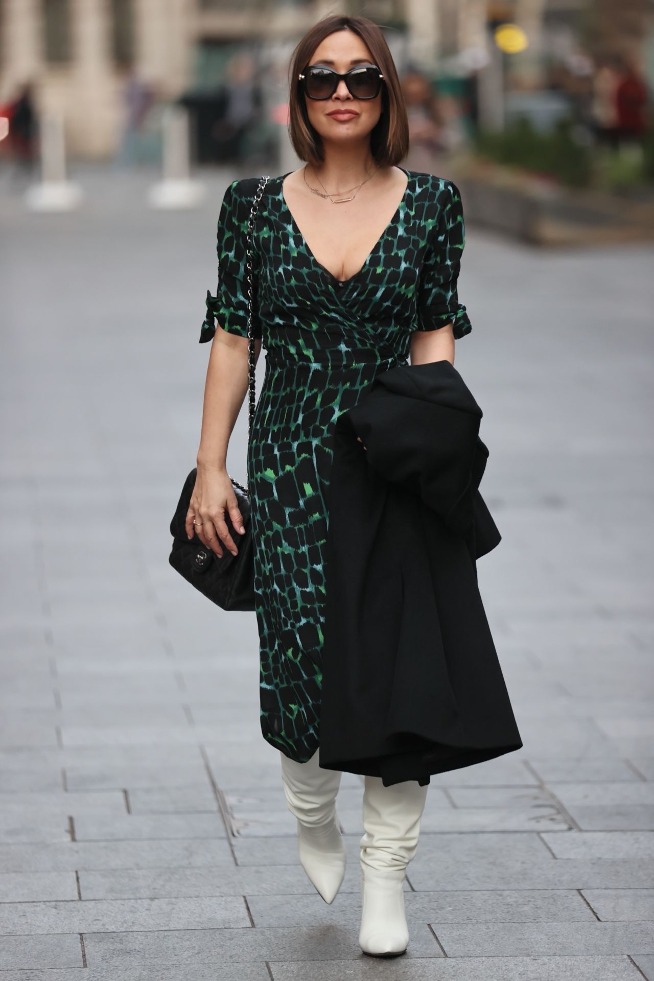 Myleene Klass in a Print Dress - London 11/07/2020 • CelebMafia