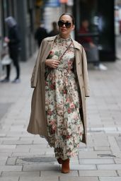 Myleene Klass in Floral Dress at Smooth Radio in London 11/06/2020