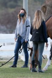 Olivia Wilde - Takes Her Kids to Visit Their Horse in LA 11/14/2020