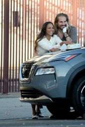 Zoe Saldana - Celebrating Birthday With Her Husband Marco Peregos in LA 11/13/2020