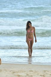 Alessandra Ambrosio in a Pink Bikini - Beach in Florianopolis 12/20/2020