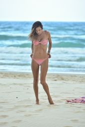 Alessandra Ambrosio in a Pink Bikini - Beach in Florianopolis 12/20/2020