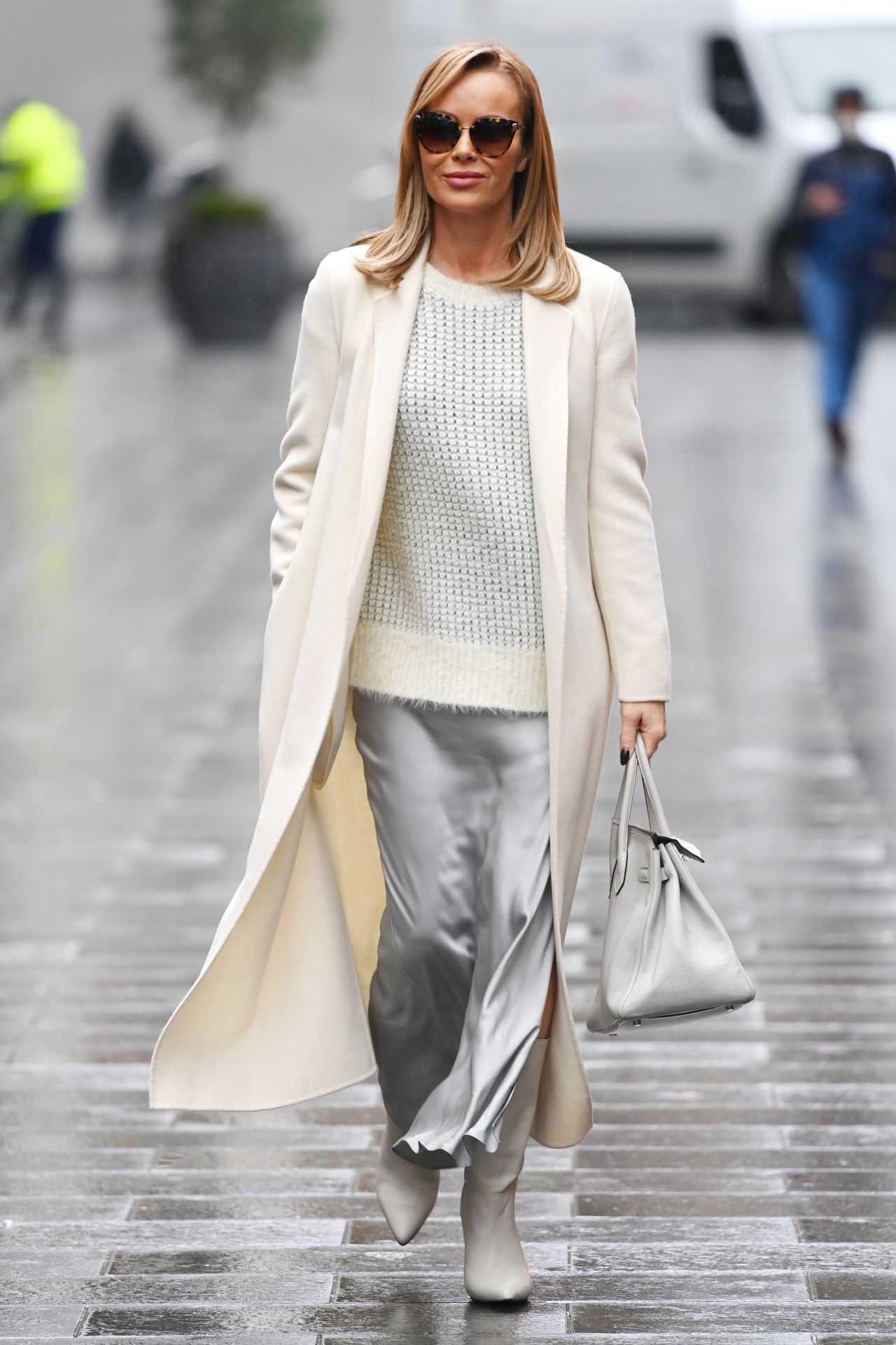 Amanda Holden in White Coat and Silver Skirt 12/04/2020 • CelebMafia