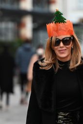 Amanda Holden Wore a Christmas Cracker Hat - London 12/17/2020