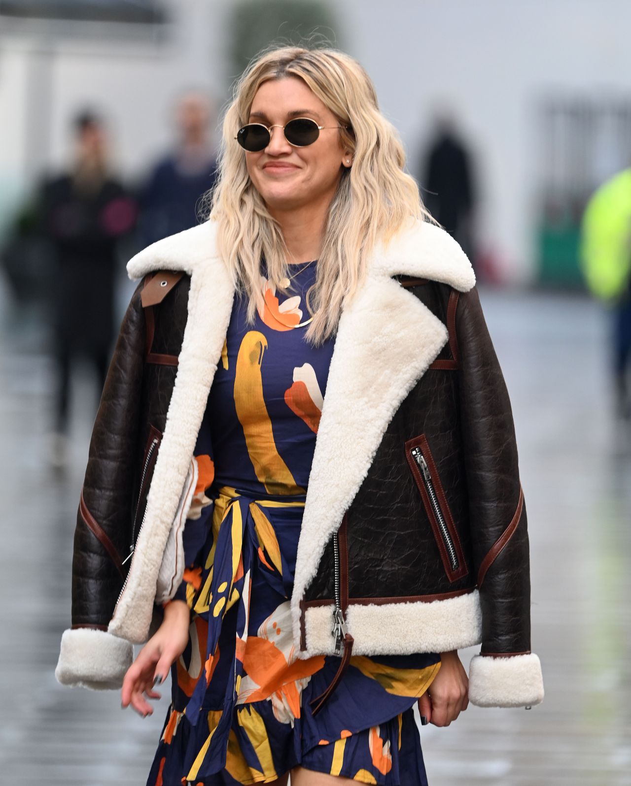 Ashley Roberts in a Retro Style Mini Dress and Knee-High Boots - London ...