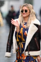 Ashley Roberts in a Retro Style Mini Dress and Knee-High Boots - London 12/01/2020