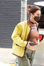 Bella Hadid in Street Outfit - Arrives at a Photoshoot in NYC 12/08/2020