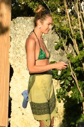 Candice Swanepoel in a Bikini Top - Miami 12/15/2020