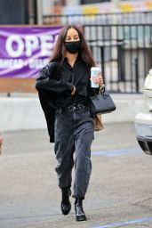 Cara Santana in All Black Outfit - West Hollywood 12/11/2020