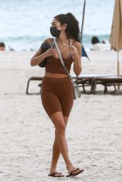 Chantel Jeffries in a Snakeskin Print Bikini - Miami 12/07/2020