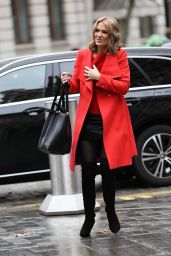 Charlotte Hawkins in Leather Mini Skirt and Thigh High Boots - London 12/18/2020