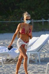 Charlotte McKinney in a PrettyLittleThing Bikini on Miami Beach 12/22/2020