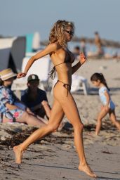 Charlotte Mckinney on the Beach in Miami 12/21/2020