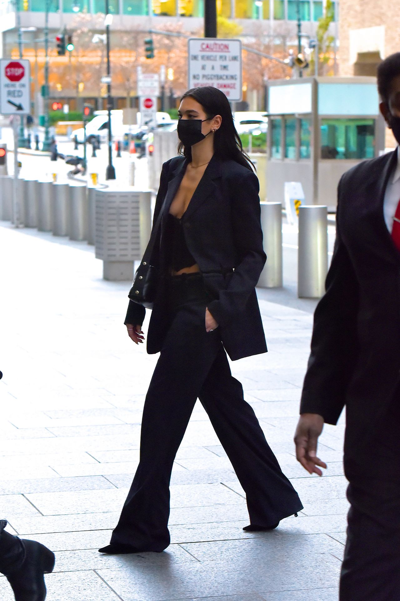 Dua Lipa in a Tailored Black Outfit - NYC 12/09/2020 • CelebMafia